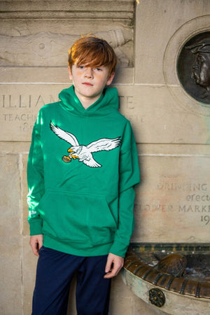 Philadelphia Eagles Youth Retro Logo Kelly Green Fleece Hoodie