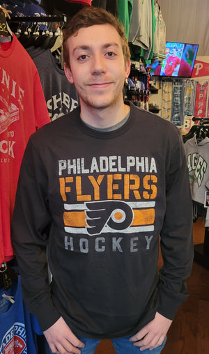 Philadelphia Flyers Flint Black Top Bin Franklin Long Sleeve Tee