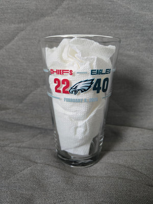 Philadelphia Eagles Super Bowl LIX Champions 16oz Pint Glass