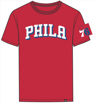 Philadelphia 76ers Racer Red Franklin Fieldhouse Tee