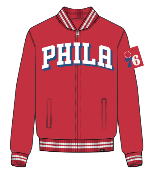 Philadelphia 76ers Racer Red Wax Pack Pro Track Jacket