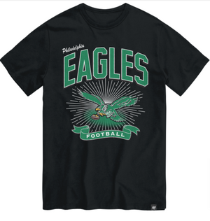 Philadelphia Eagles Historic Flint Black Prime Play Franklin tee
