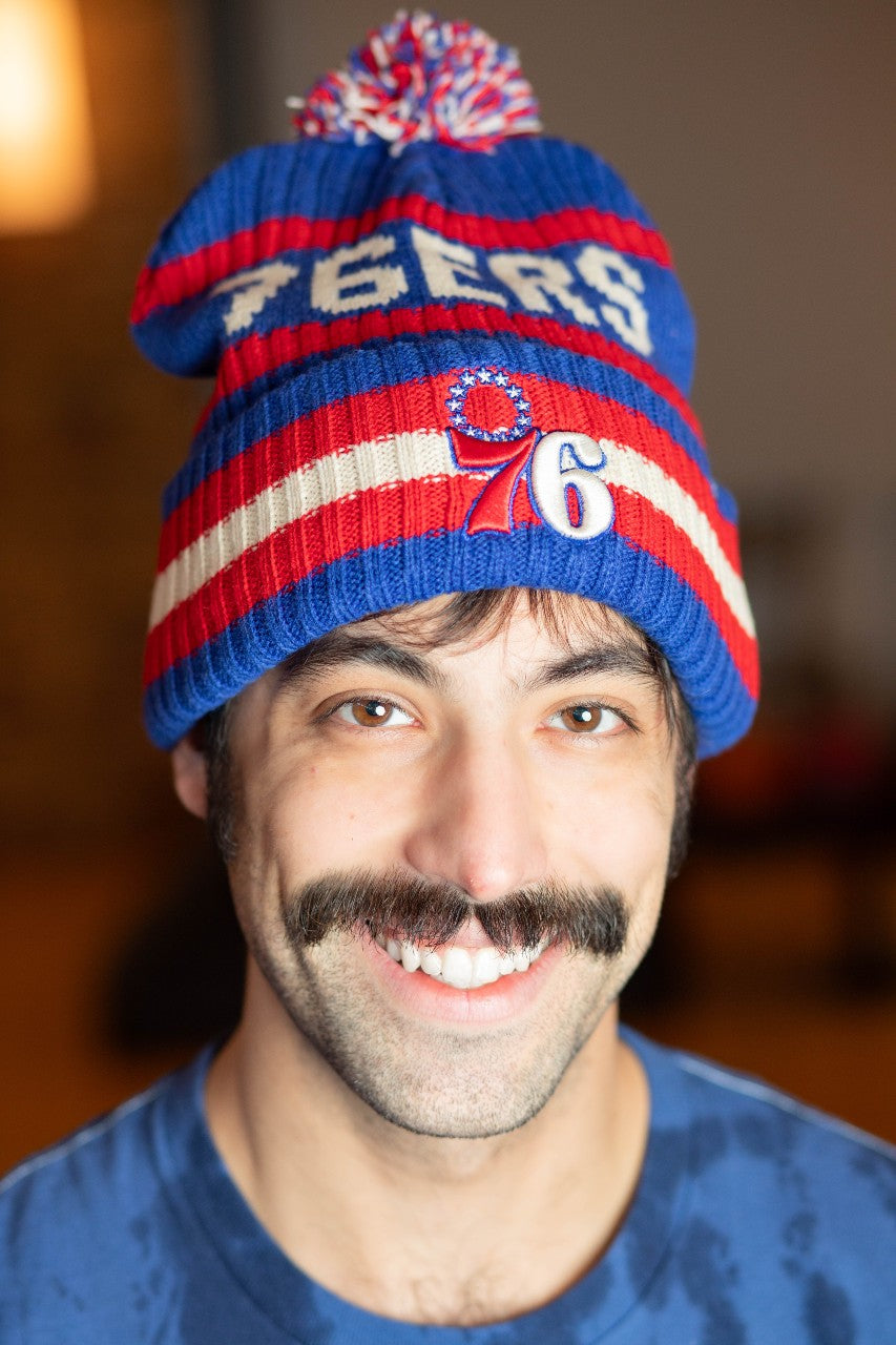 Philadelphia 76ers Royal Bering Cuff Knit - Shibe Vintage Sports