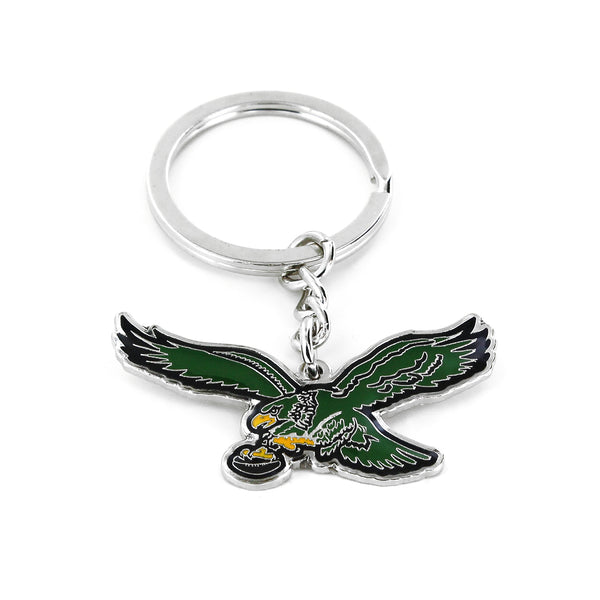 PHILADELPHIA EAGLES RETRO PREMIUM METAL RETRACTABLE ID BADGE HOLDER KEY  CHAIN 🦅