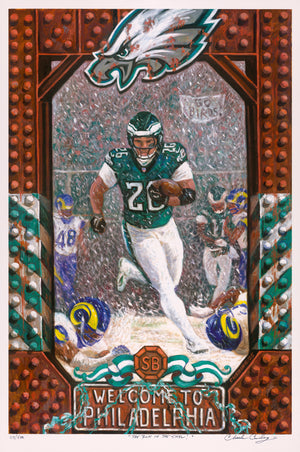 Run In The Snow Print by Charles Cushing