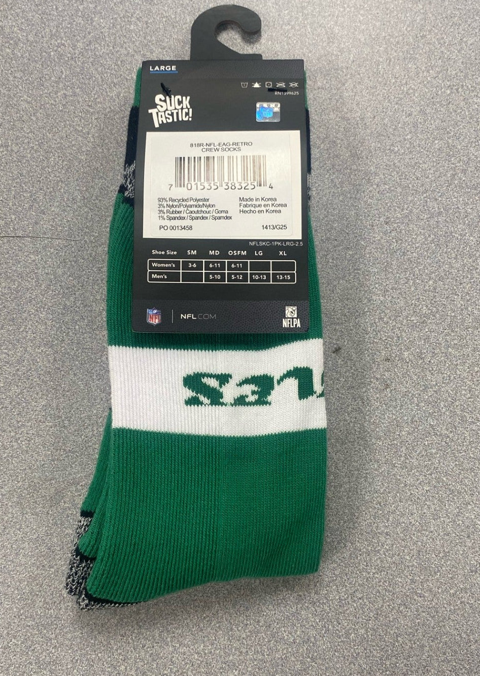 Philadelphia Eagles Throwback Socks - Large