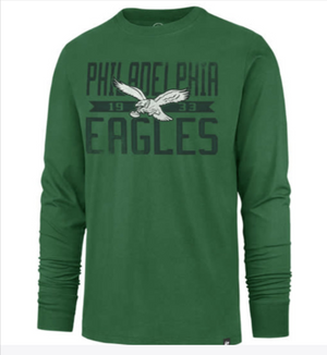 Philadelphia Eagles Historic Orchard Green Wide Out Franklin Long Sleeve tee