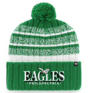 Philadelphia Eagles Historic Kelly Graphic Tavern '47 Cuff Knit