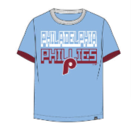 Philadelphia Phillies Cooperstown Gulf Blue Jump Up Changeup Kids tee