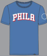 Philadelphia 76ers Cadet Blue Franklin Fieldhouse Men's Tee