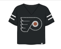 Philadelphia Flyers Flint Black Double Header Scout Women's Crop Tee