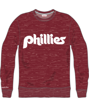 Philadelphia Phillies Men's Playoff Win 2.0 Crew Cardinal Heather