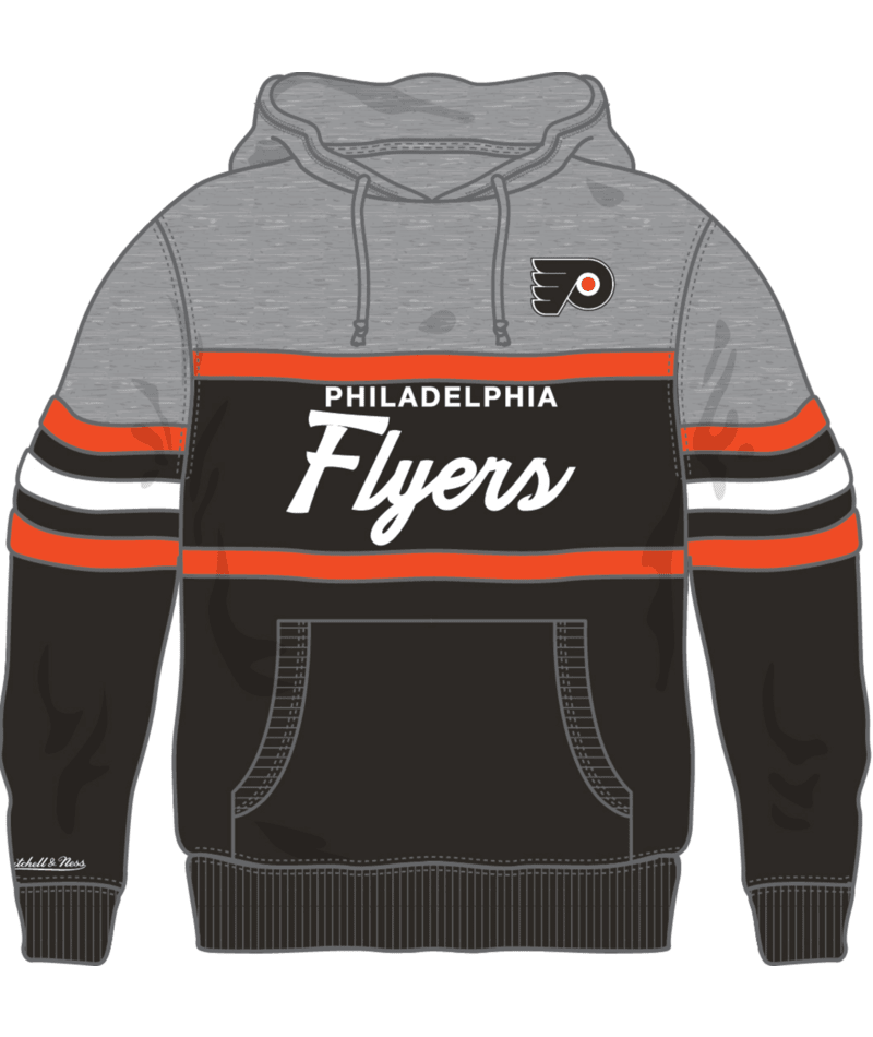 Philadelphia Flyers Men's Head Coach Fleece Hoodie Black-Grey