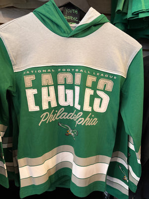 Philadelphia Eagles Youth Retro Pick Six Long Sleeve Hoodie