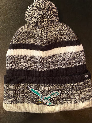 Philadelphia Eagles Legacy Northward Cuff Black Grey Knit - Green Eagle