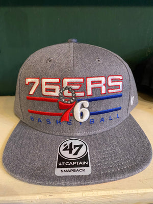 Philadelphia 76ers Charcoal Split Squad Captain Snapback hat