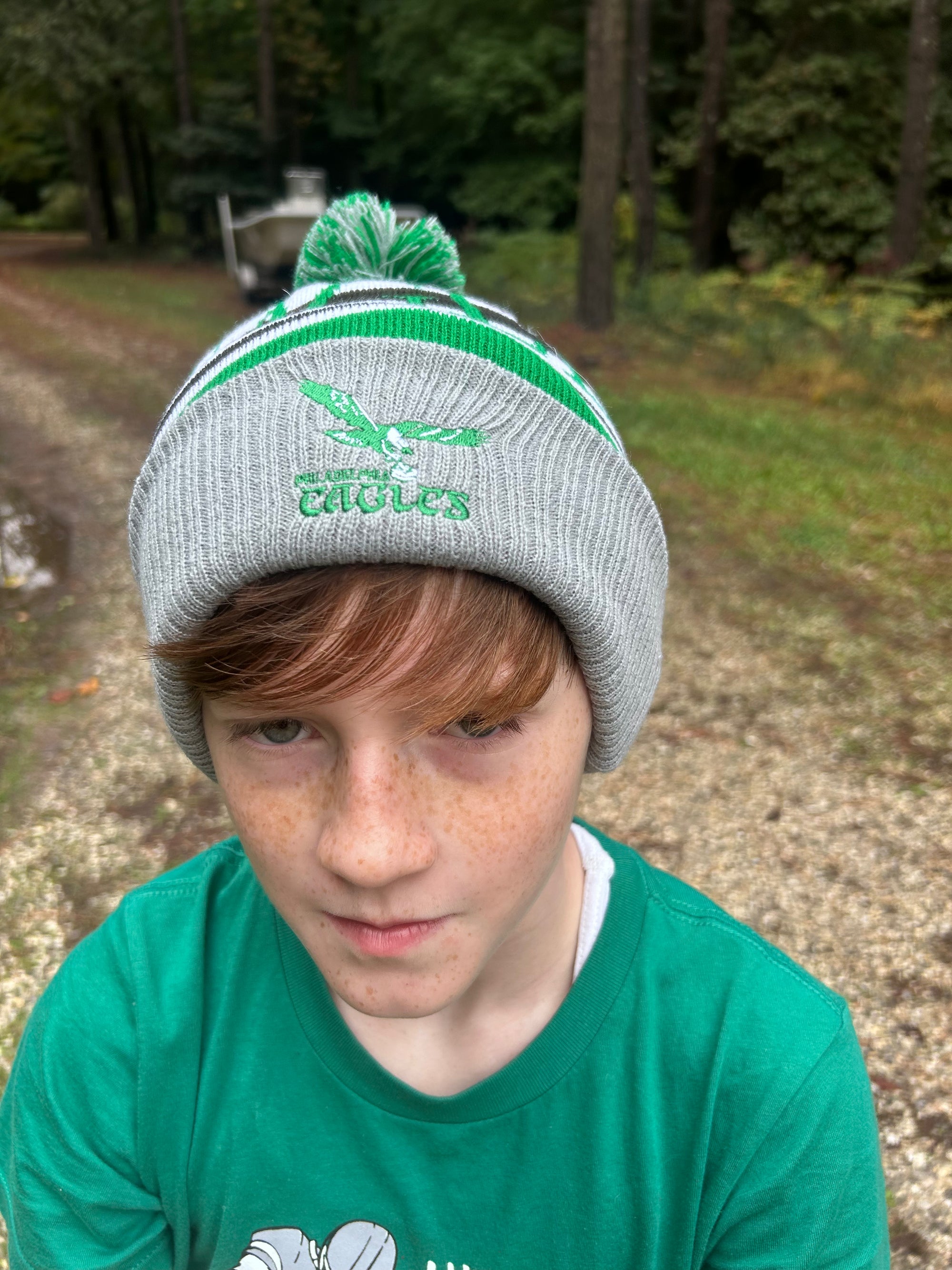 Philadelphia Eagles Youth Classic Pom Knit