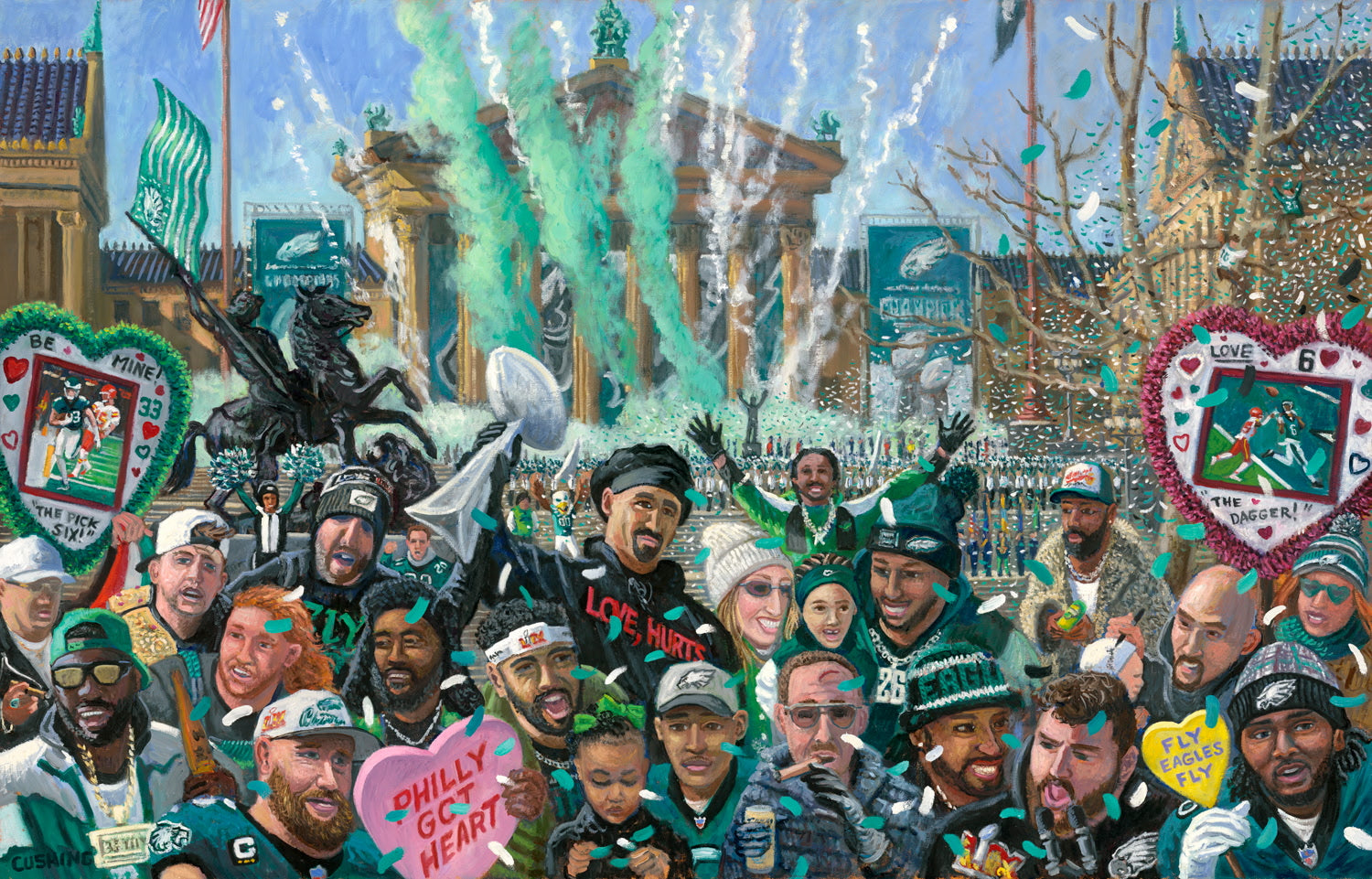 Eagles Victory Parade Philadelphia 2025 Print by Charles Cushing