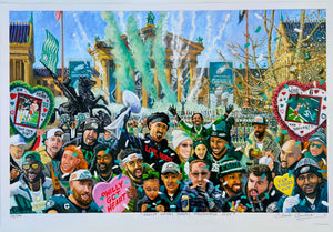 Eagles Victory Parade Philadelphia 2025 Print by Charles Cushing