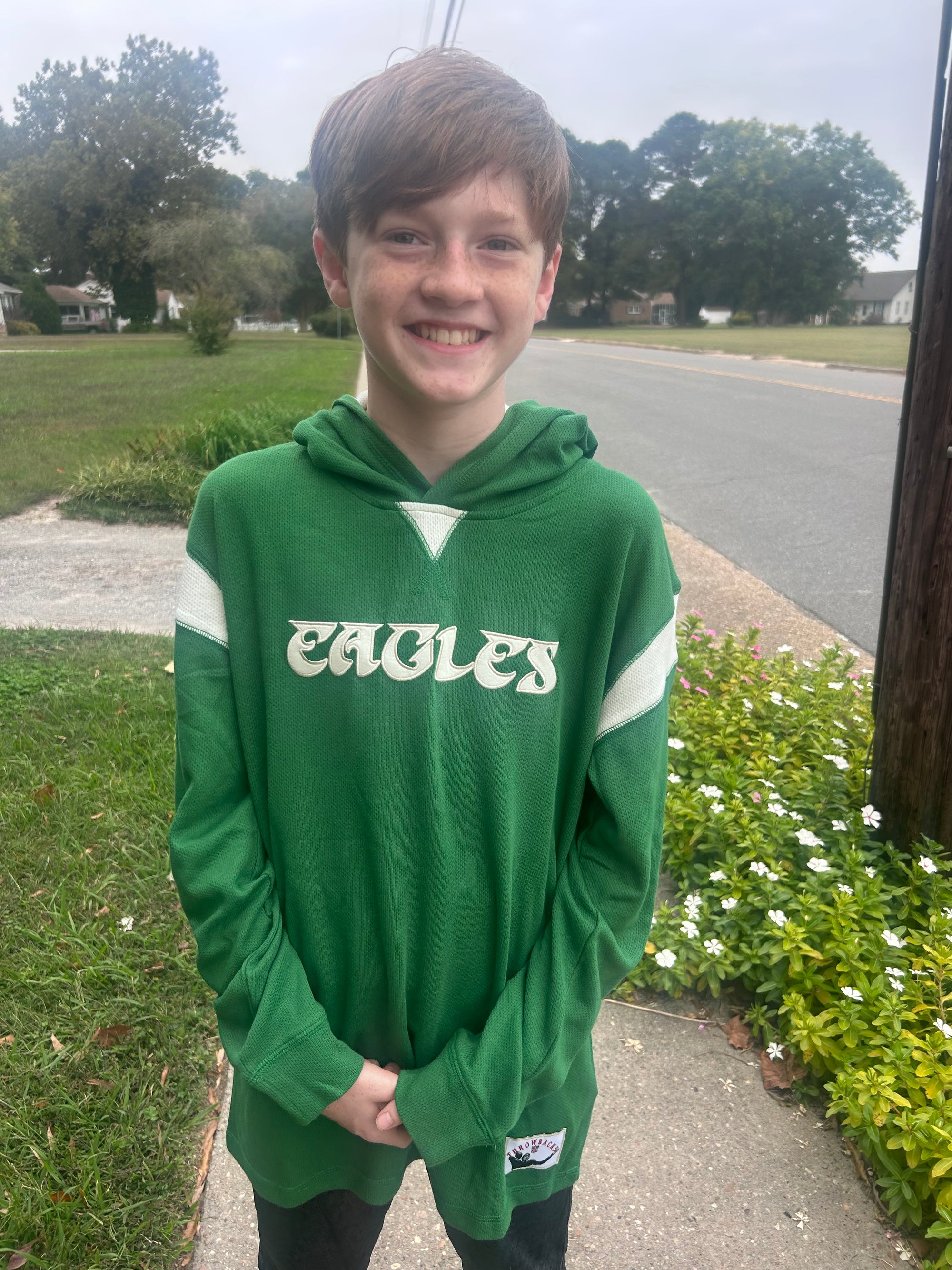 Philadelphia Eagles Youth Thermal Hooded Long Sleeve