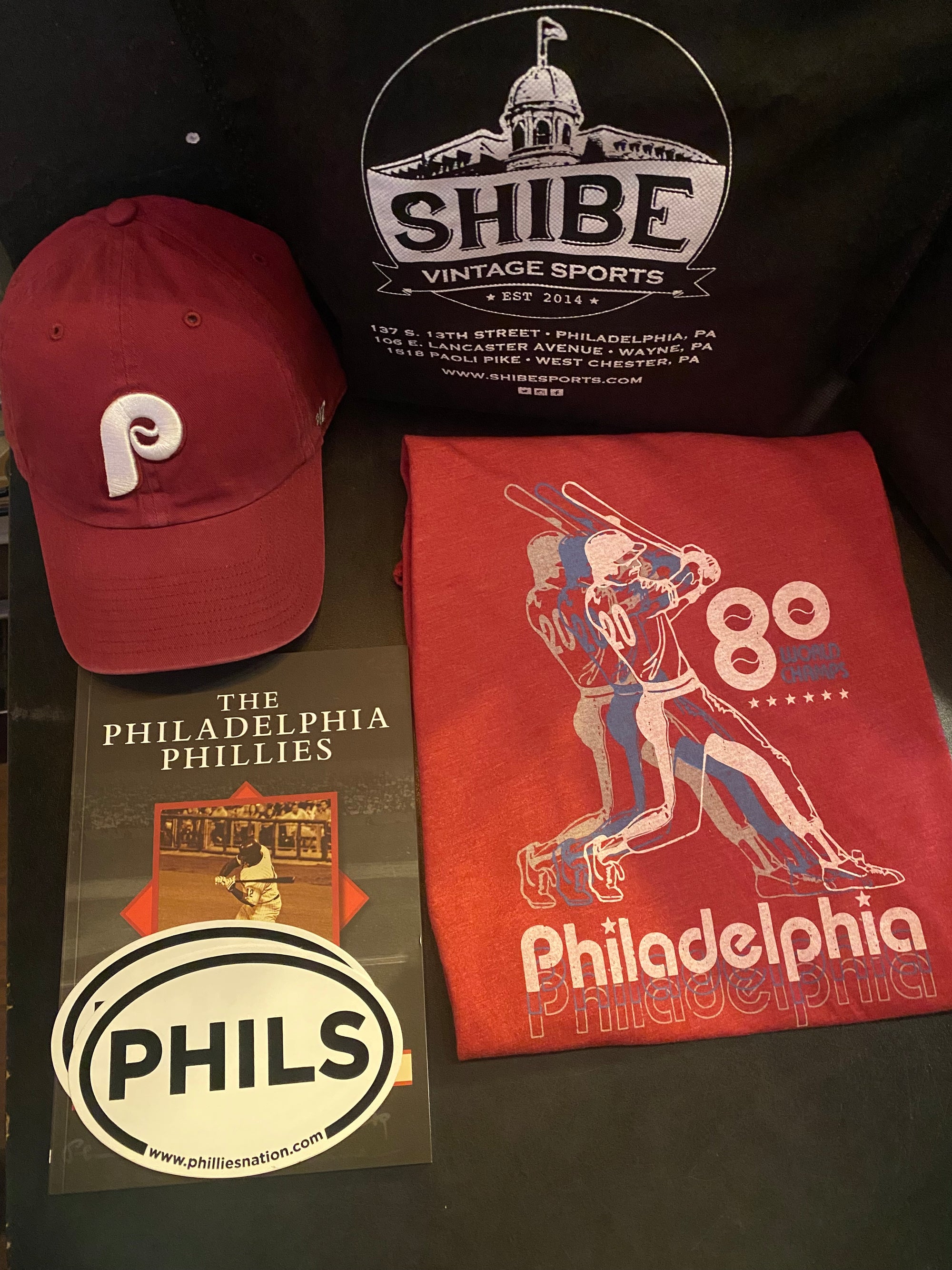 Vintage Philadelphia Phillies Bundle (Shirt + Hat + Book)