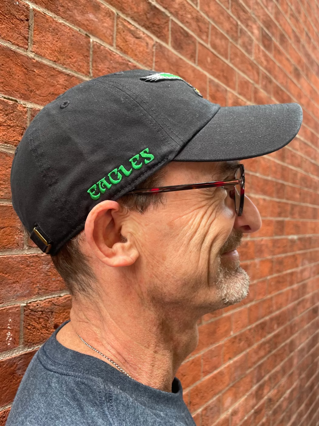Philadelphia Eagles Historic Black Clean Up Hat with Side Hit