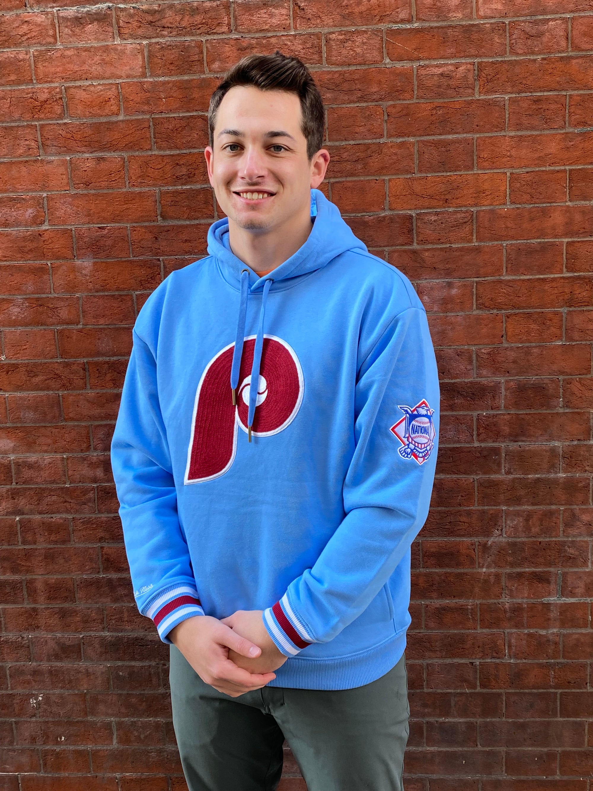 Philadelphia Phillies Chainstitch Throwback Fleece Hoodie