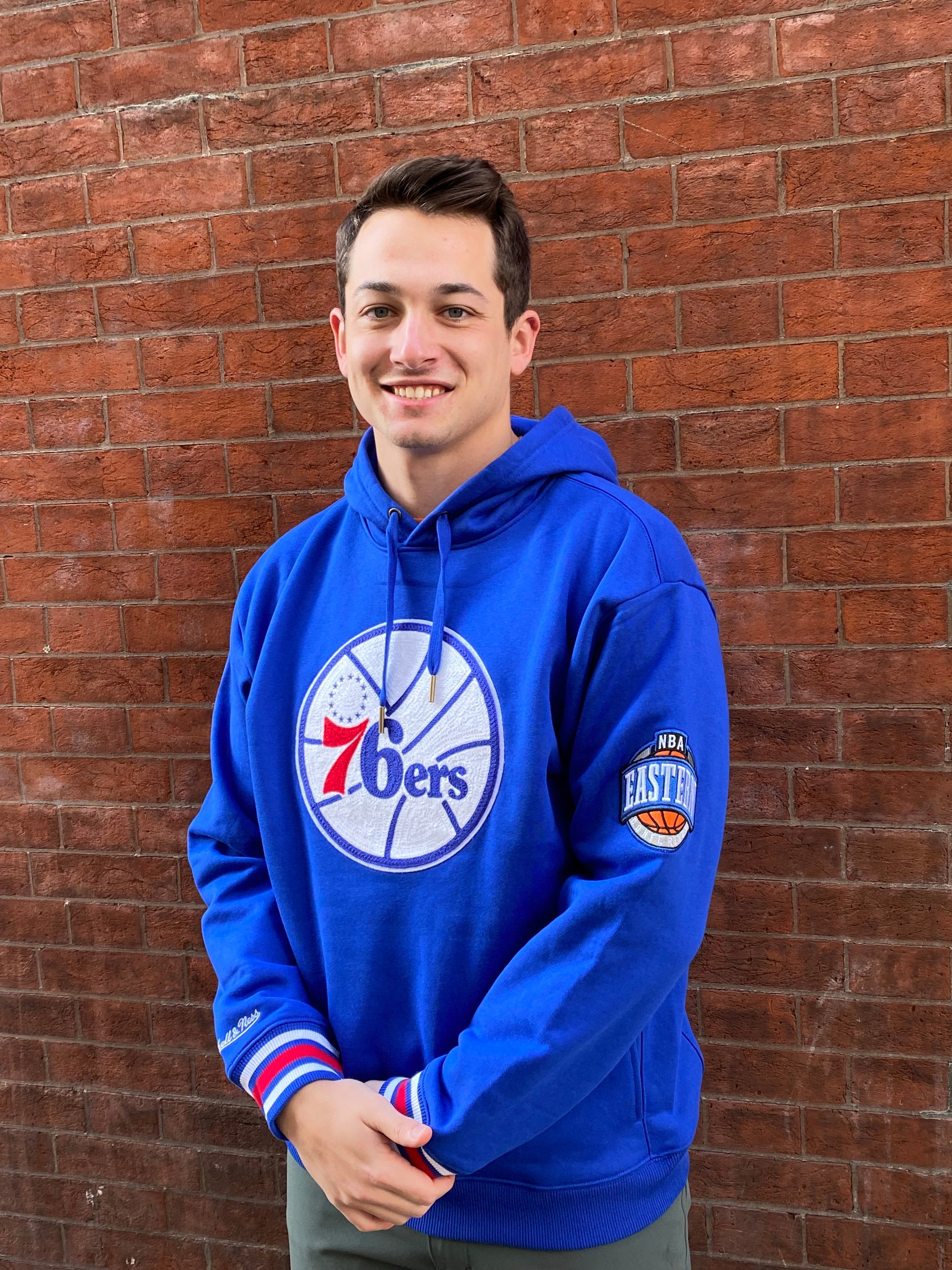 Philadelphia 76ers Chainstitch Fleece Blue Hoodie