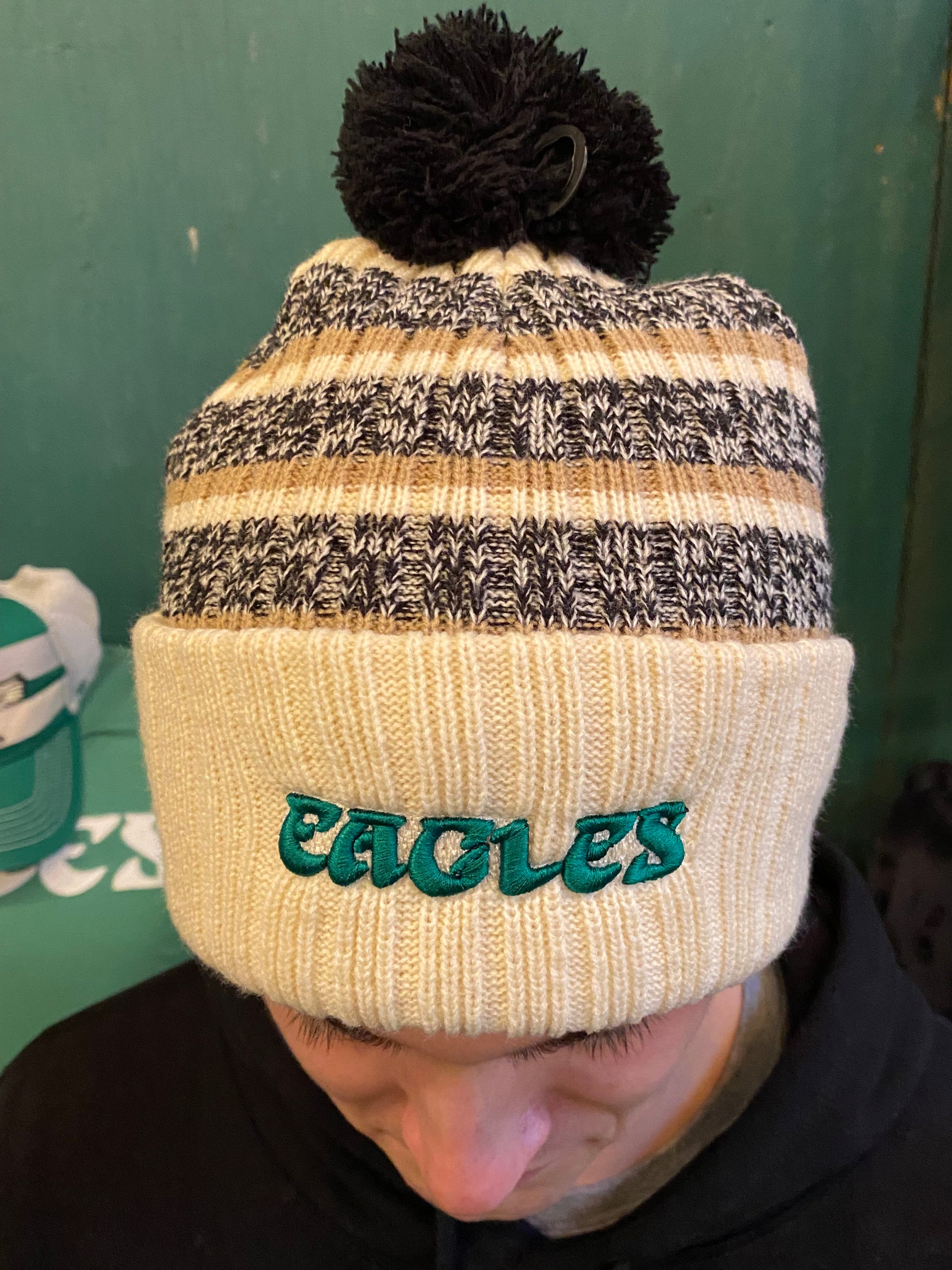 Philadelphia Eagles Historic Natural Tavern Cuff Knit