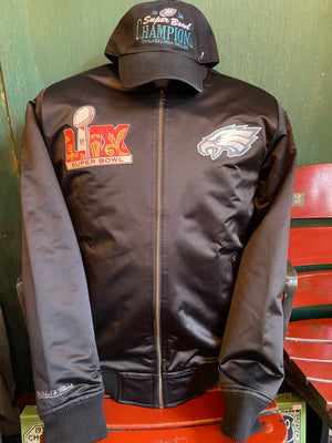 Philadelphia Eagles Super Bowl Champions LIX Red Logo Bomber Jacket