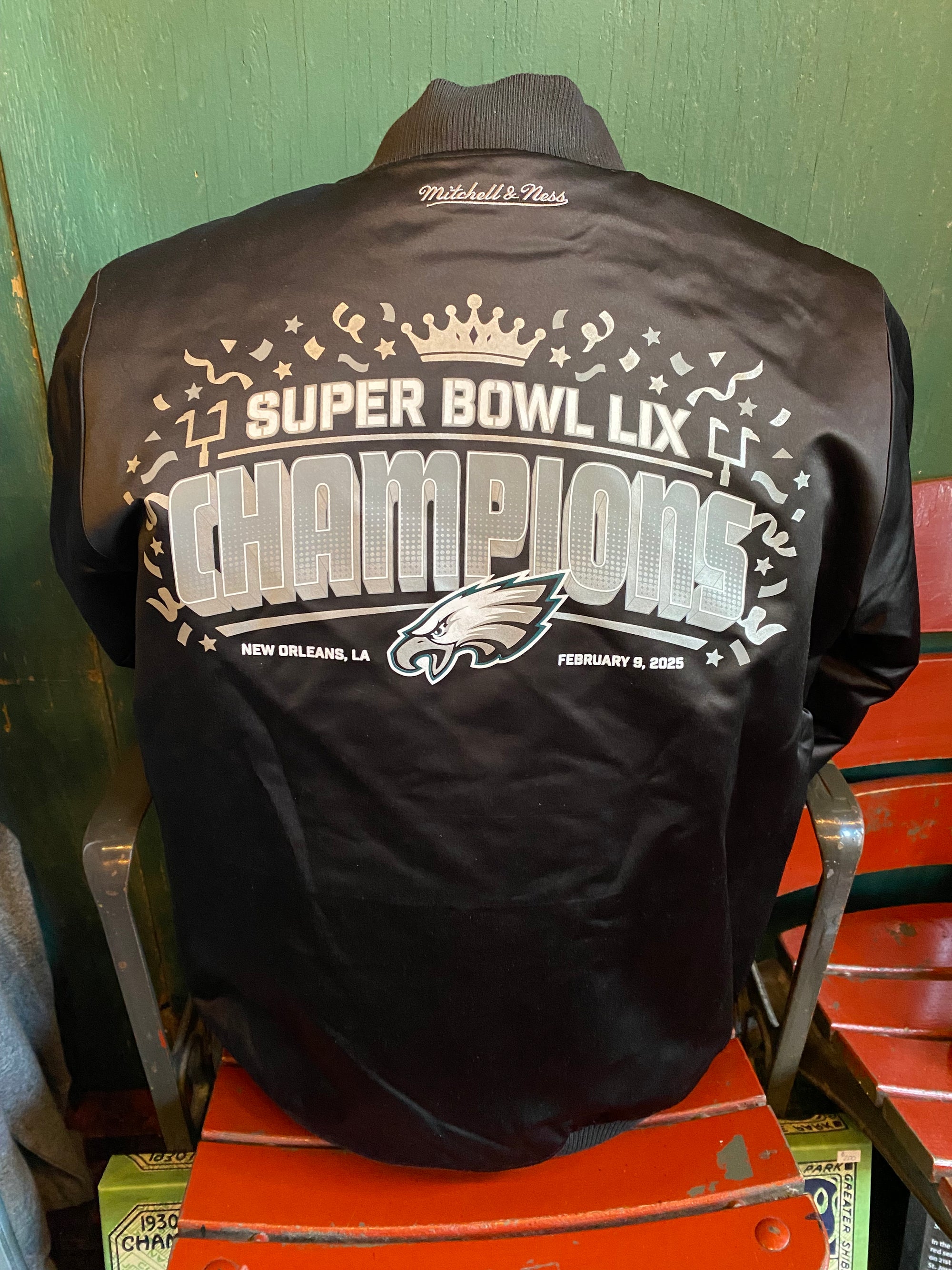 Philadelphia Eagles Super Bowl LIX Champions Black Bomber Jacket