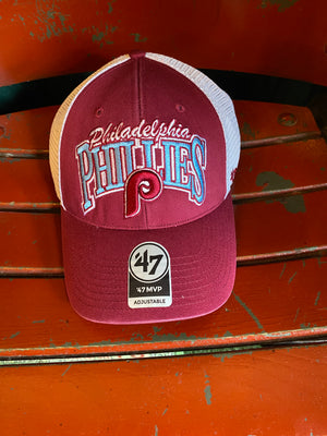 Philadelphia Phillies Cooperstown Cardinal Keystone Mesh Clean Up Cap
