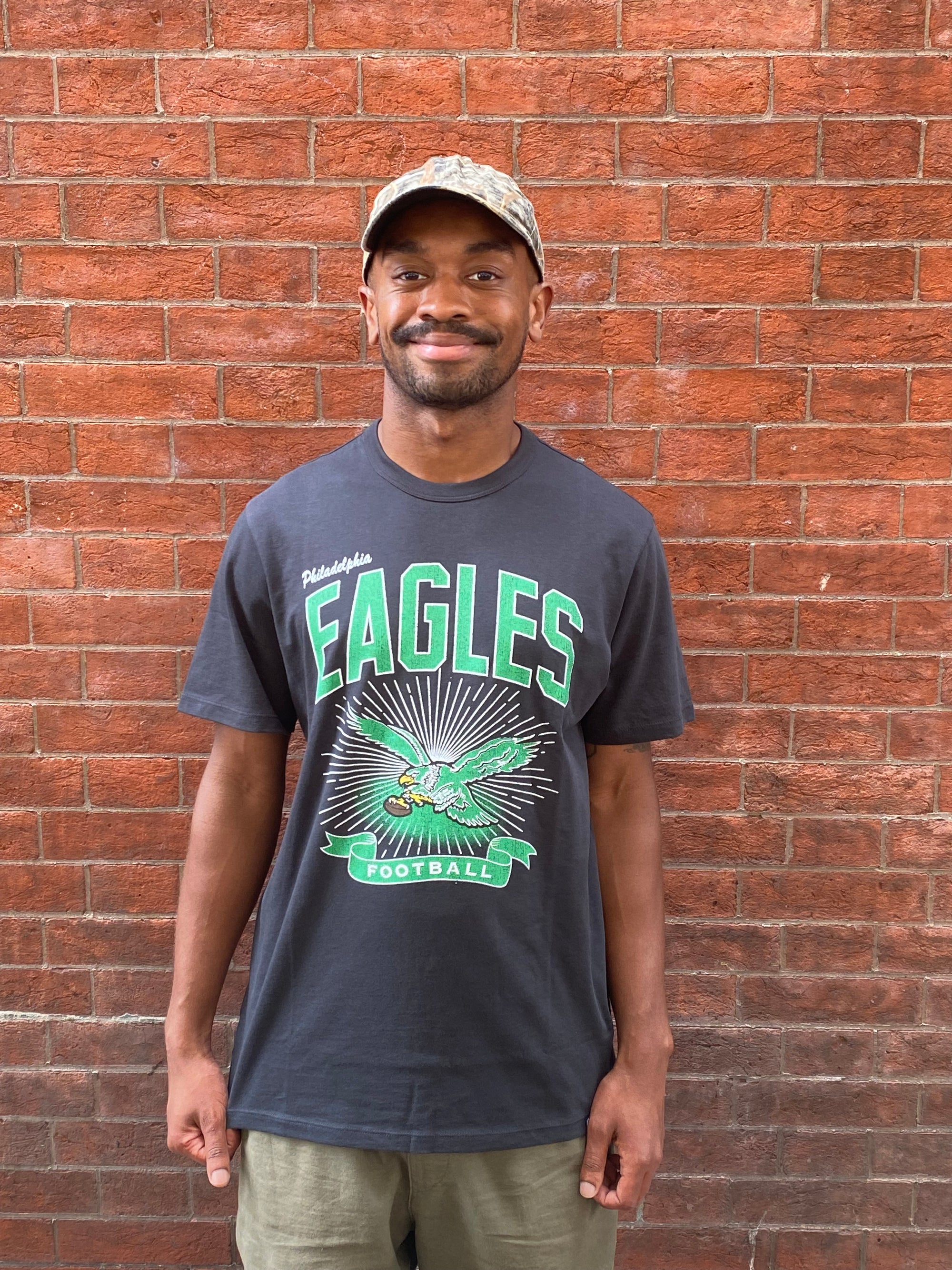 Philadelphia Eagles Historic Flint Black Prime Play Franklin tee