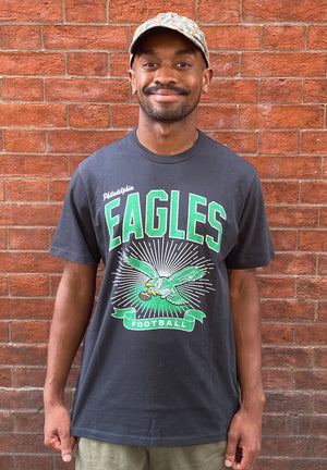 Philadelphia Eagles Historic Flint Black Prime Play Franklin tee