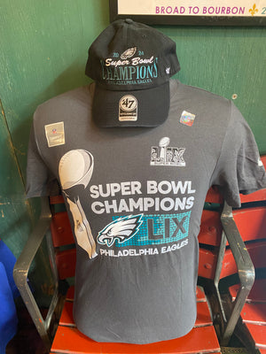 Philadelphia Eagles LIX Champions Shirt + Hat Bundle
