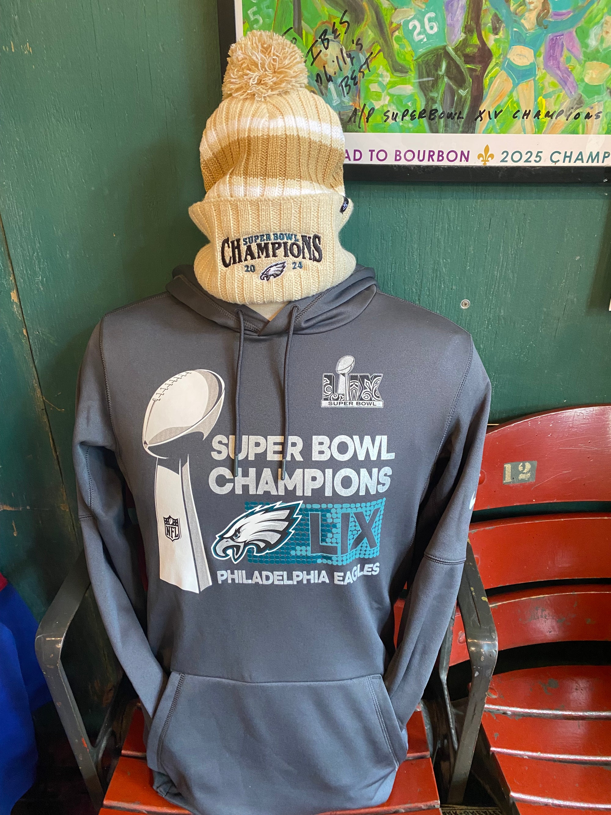 Philadelphia Eagles LIX Champions Hoodie + Knit Bundle