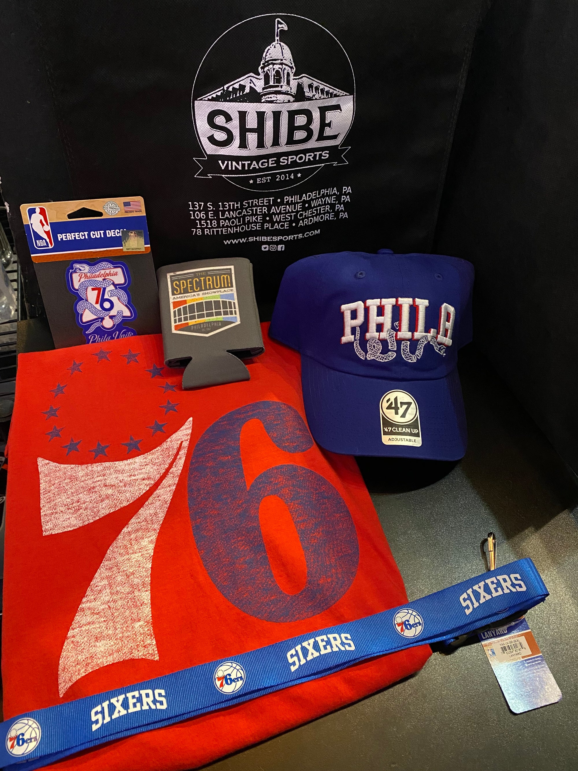 Philadelphia 76ers Bundle (Shirt + Hat + Lanyard)