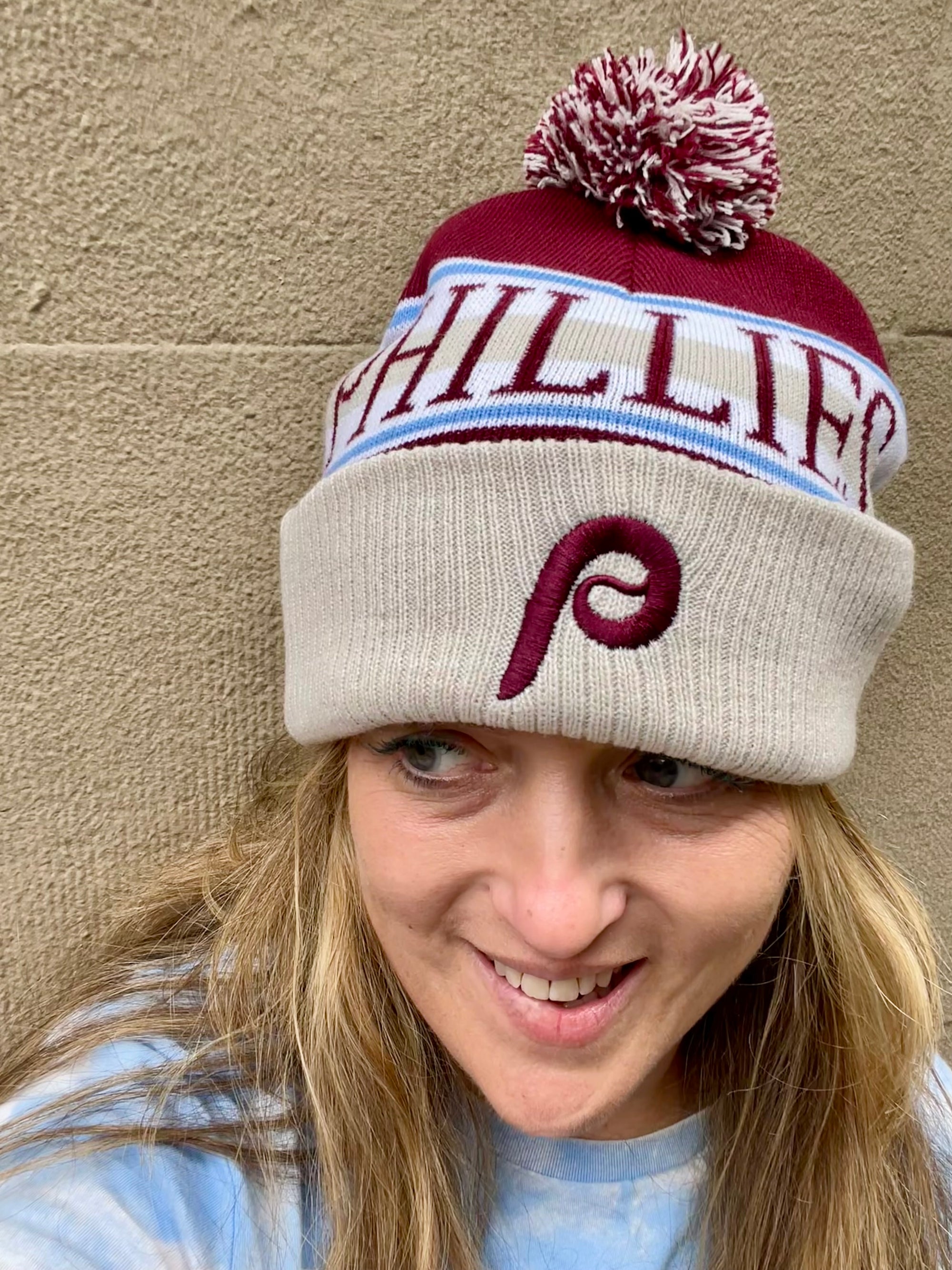 Philadelphia Phillies Cooperstown Knit Hat with Pom