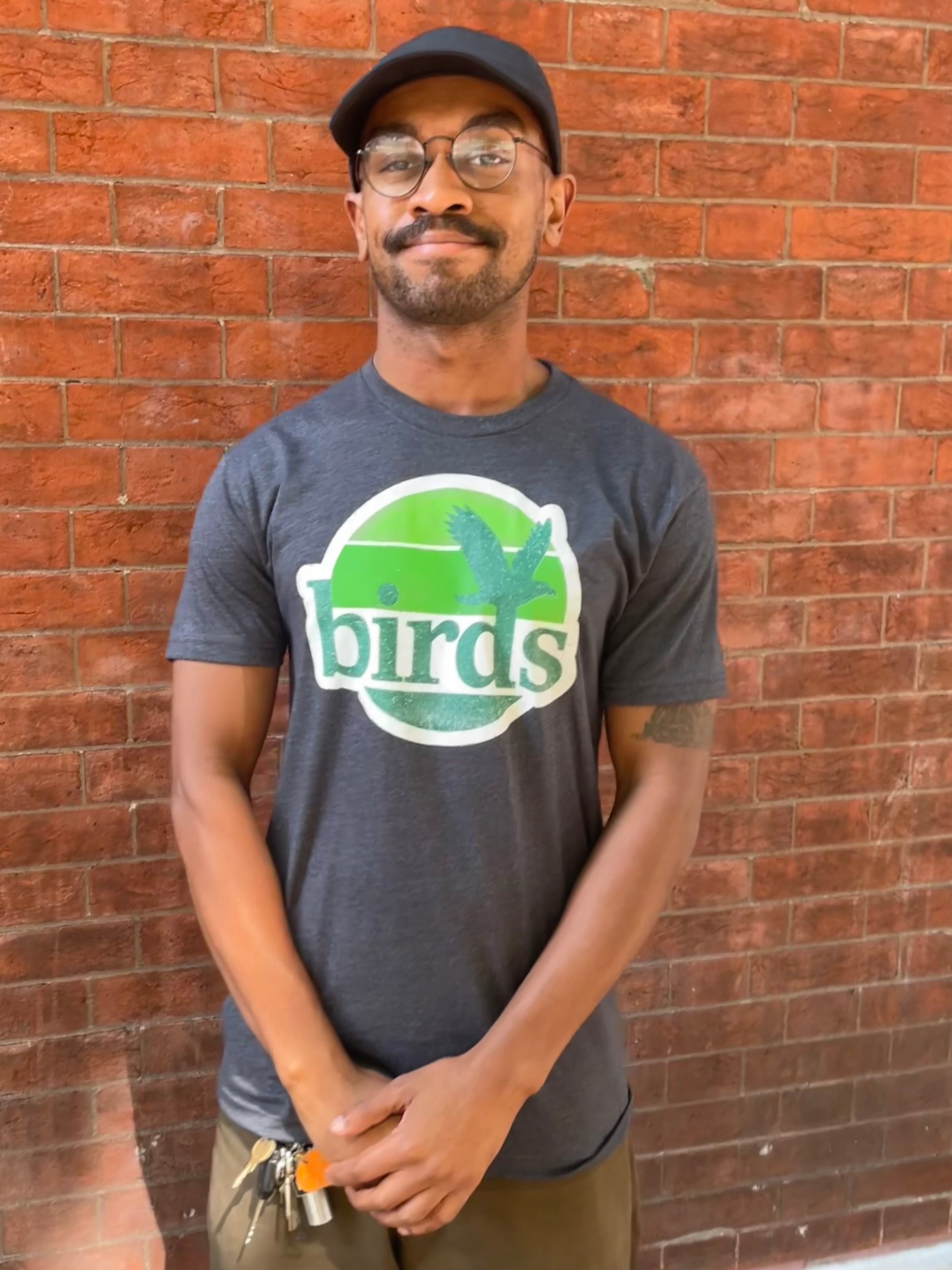 Birds Kelly Green Sunset T-shirt