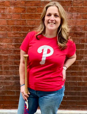 Philadelphia Phillies Racer Red Premier Frankie women’s tee