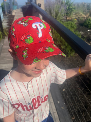 Philadelphia Phillies Red Printfetti Youth Clean Up Hat