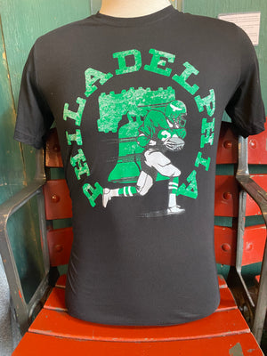 Philadelphia Football Liberty Bell Black T-shirt