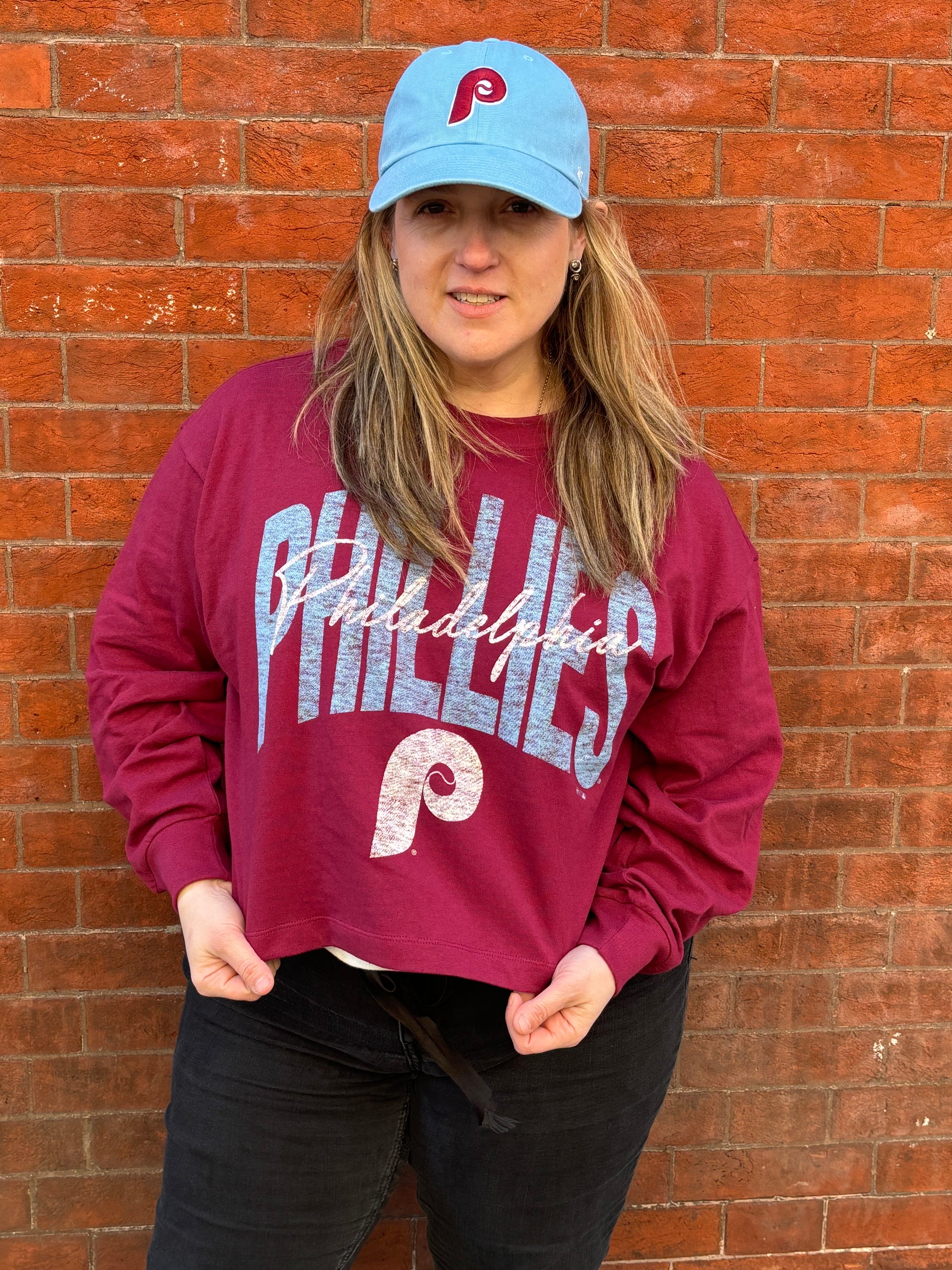 Philadelphia Phillies Cooperstown Cardinal Muse Sydney Long Sleeve - Women's