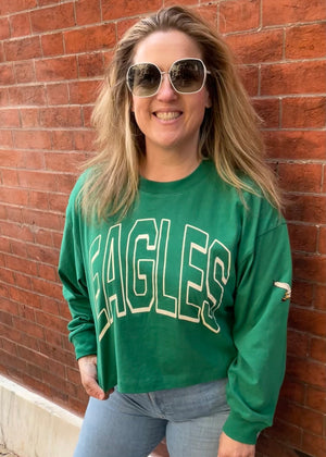 Philadelphia Eagles Historic Kelly Call Out Sydney Women's Long Sleeve