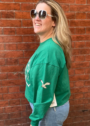 Philadelphia Eagles Historic Kelly Call Out Sydney Women's Long Sleeve
