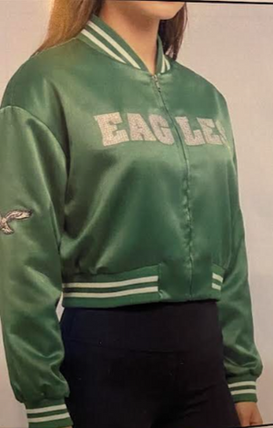 Philadelphia Eagles Historic Women's Semi-Cropped Bomber Jacket