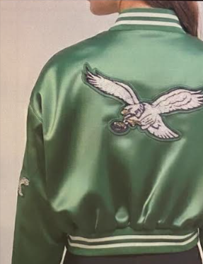 Philadelphia Eagles Historic Women's Semi-Cropped Bomber Jacket