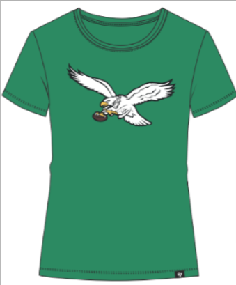 Philadelphia Eagles Historic Orchard Green Imprint Frankie Women's Tee