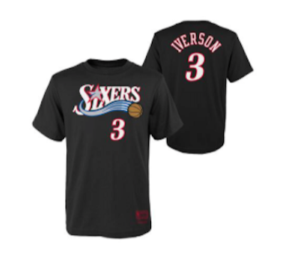 Philadelphia 76ers Allen Iverson Black Retro Jersey Toddler