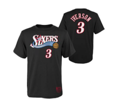 Allen iverson black throwback jersey online